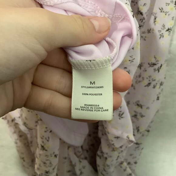 No Comment NY.LA High-Low Maxi Dress Spaghetti Strap Light Floral Women Medium - Picture 5 of 9